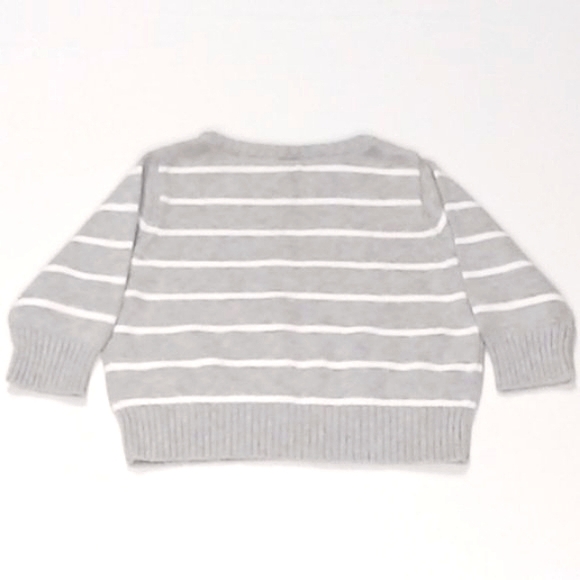 Carter's grey and white striped sweater US 6M - Picture 2 of 6